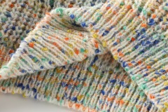 High-quality round-neck pullover long-sleeved colorful dotted short sweater thickened