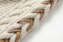 Retro short striped knitted long-sleeve loose bow tie design niche sweater