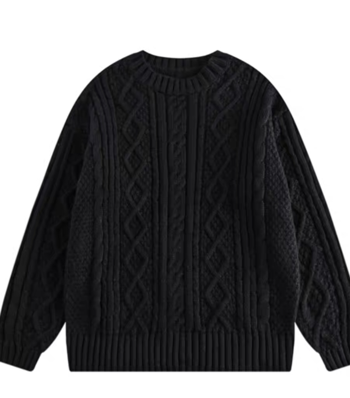 American retro twist knitted couple sweater spring and autumn loose all-match knitted coat