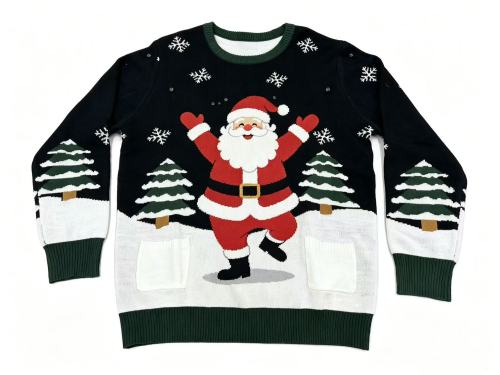 Light-Up Dancing Santa Christmas Party Sweater