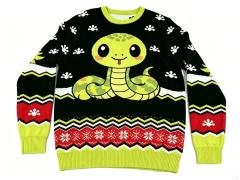 Cute Snake Christmas Ugly Sweater - Festive Fair Isle Knit Pullover for Holiday Party