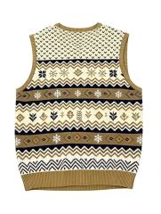 Christmas Fair Isle Vest Retro Winter Vibe Sweater