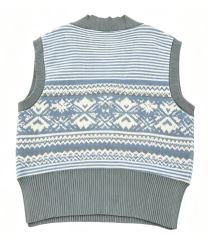 Blue Fair Isle Knit Vest | Viral Academia Layering Staple