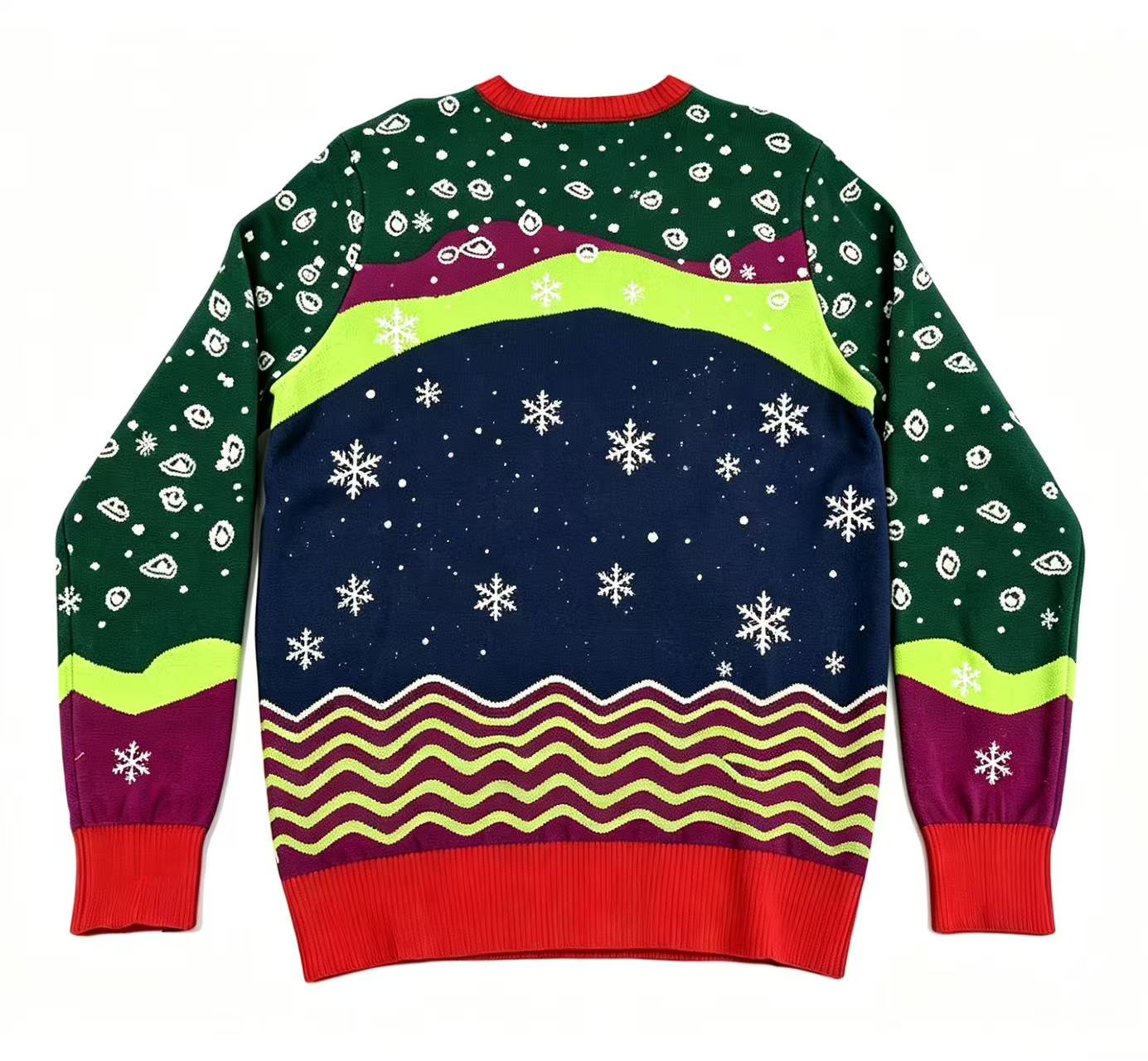 Santa Claus Rowing Boat Christmas Ugly Sweater