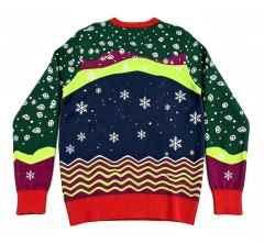 Santa Claus Rowing Boat Christmas Ugly Sweater