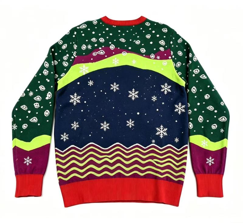 Santa Claus Rowing Boat Christmas Ugly Sweater