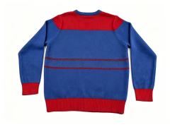Ugly Christmas Sweater with Gingerbread House & Snowman Motifs