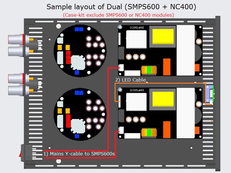 Hypex DIY Stereo selling Endstufe Ncore 2x NC400 + SMPS600N400