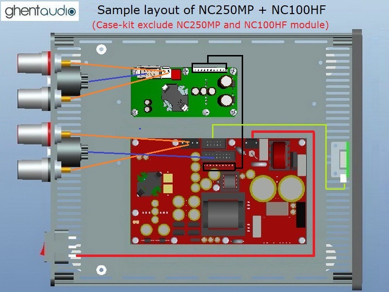 (B235a-S3) DIY Stereo Case-kit for Hypex NC250MP/NC100HF