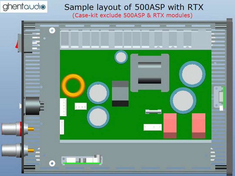 (B265bM1XR) DIY Mono Casekit for ICEpower 500ASP