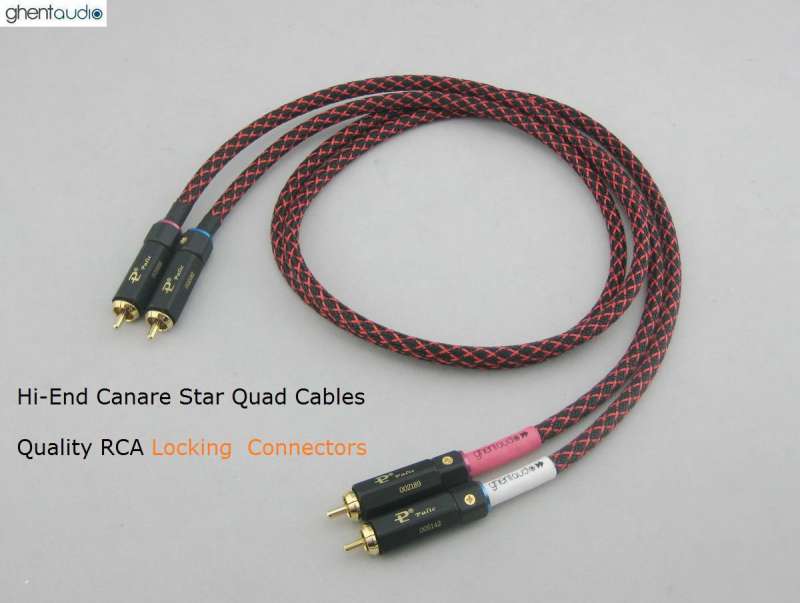 A01P --- Canare L-4E6S Locking-RCA (Male to Male) Cables (Pair)