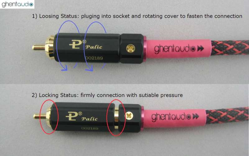 A01P --- Canare L-4E6S Locking-RCA (Male to Male) Cables (Pair)