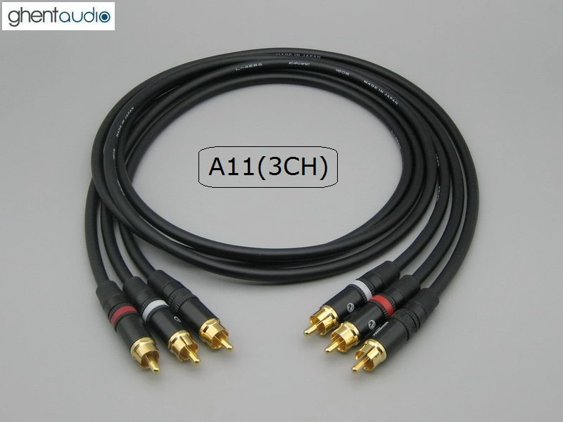 A11(3CH) --- Color-coded 3CH Canare L-4E6S RCA Cables (3pcs)