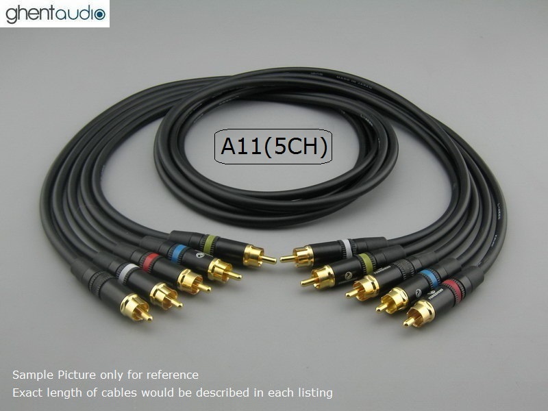 A11(5CH) --- 5CH Canare L-4E6S RCA Cables (5pcs)