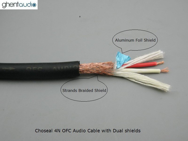 D12 --- 3.5mm(1/8") Mono TS(M to M) Choseal 4N-OFC Cable