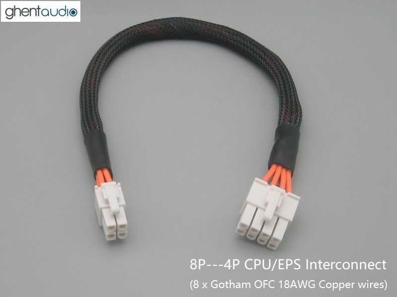 (PC15) 8P---4P CPU/EPS 18AWG Power Cable (8-wires)