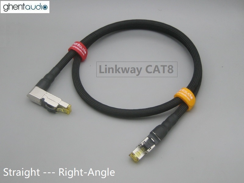 ET12(B) Linkway CAT8 Straight to Right-Angle Ethernet Cable (JSSG360)