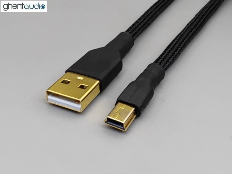 (U02) Type-A to miniB-5P Silver-plated USB Cable