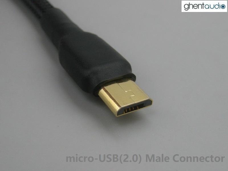 (U05) Type-A to micro-USB Silver-plated USB Cable