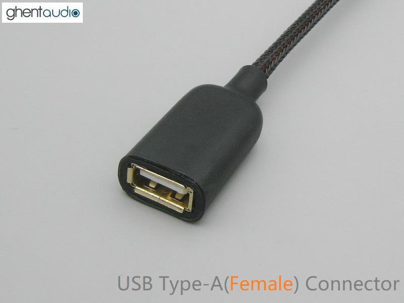 (U07) Type-A  Male to Female Extension Silver-plated USB Cable