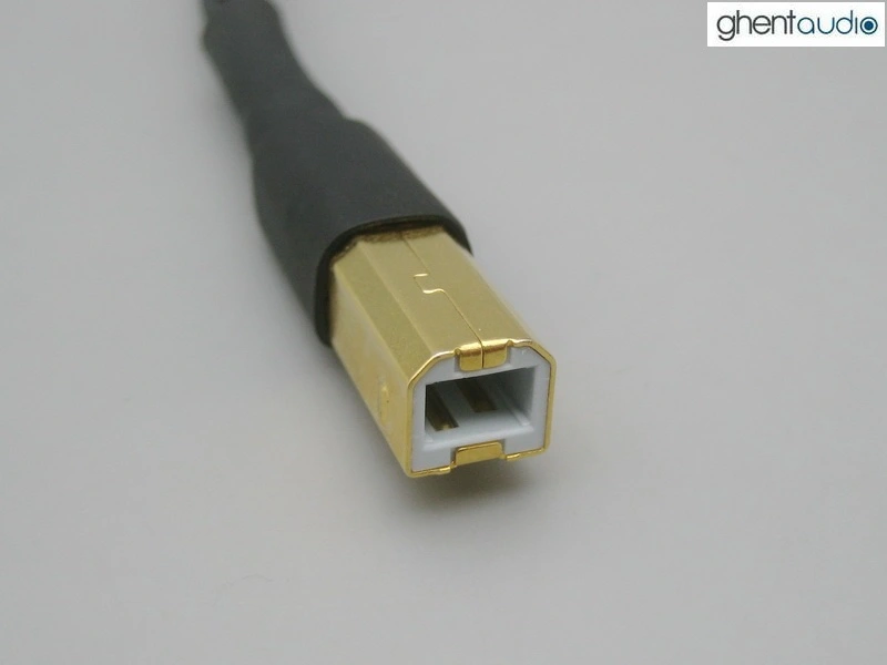 (U09) Type-B(Male)  to Type-A(Female) Extension Silver-plated USB Cable