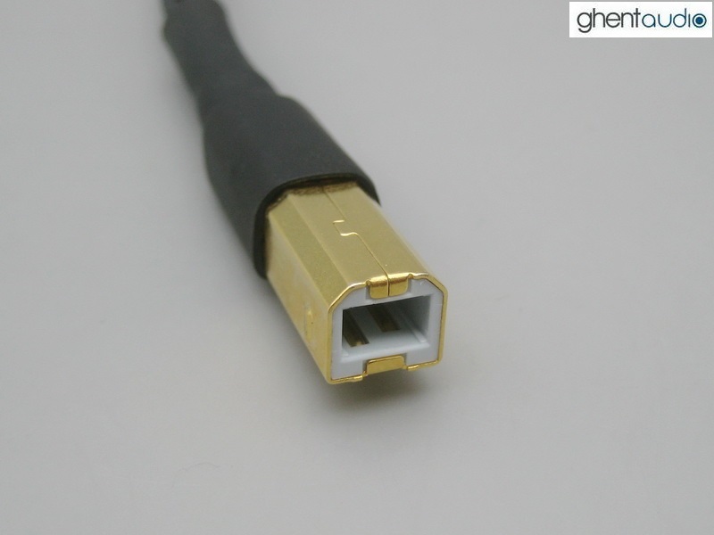 (U09) Type-B(Male)  to Type-A(Female) Extension Silver-plated USB Cable