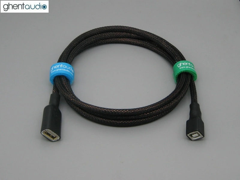 (U08) Type-A(Female)  to Type-B(Female) Extension Silver-plated USB Cable