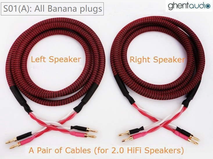 S01---Canare 4S12F Speaker Cables 4x13AWG (Pair)