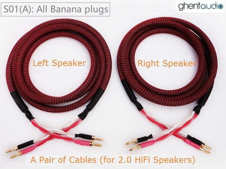 S01---Canare 4S12F Speaker Cables 4x13AWG (Pair)