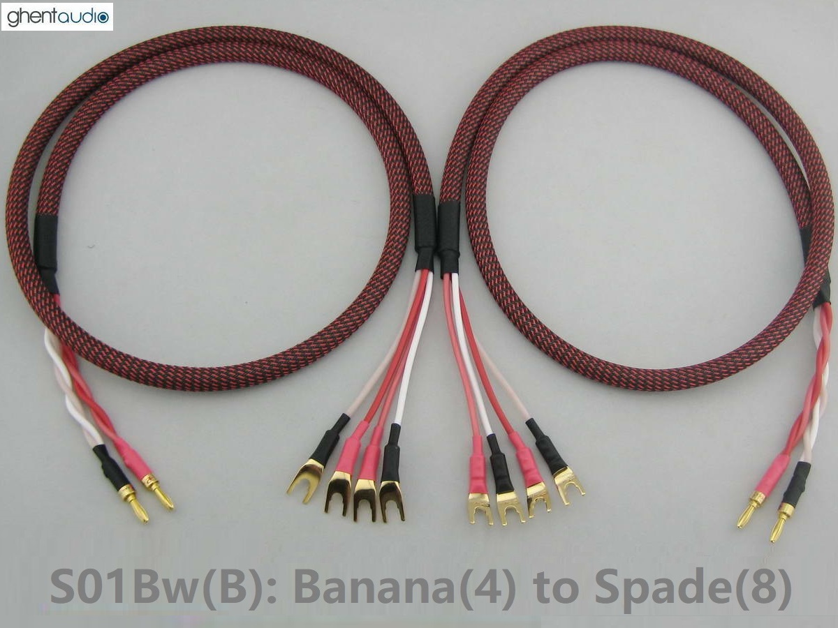 S01Bw---Canare 4S12F Speaker Cables 4x13AWG (Pair)