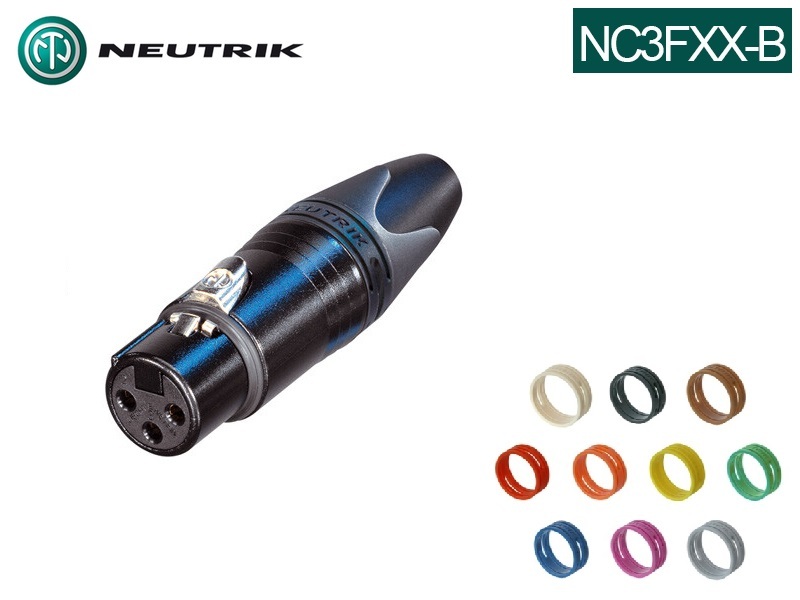 Neutrik NC3FXX-B XLR Female 3-pin Gold-plated Connector