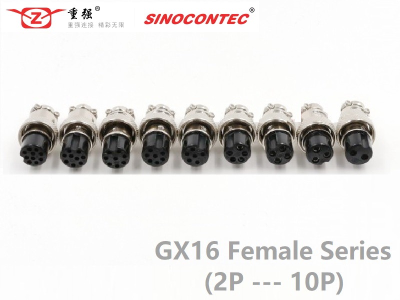 (16M-2A) GX16-2 Female 2-Pin Circular Connector