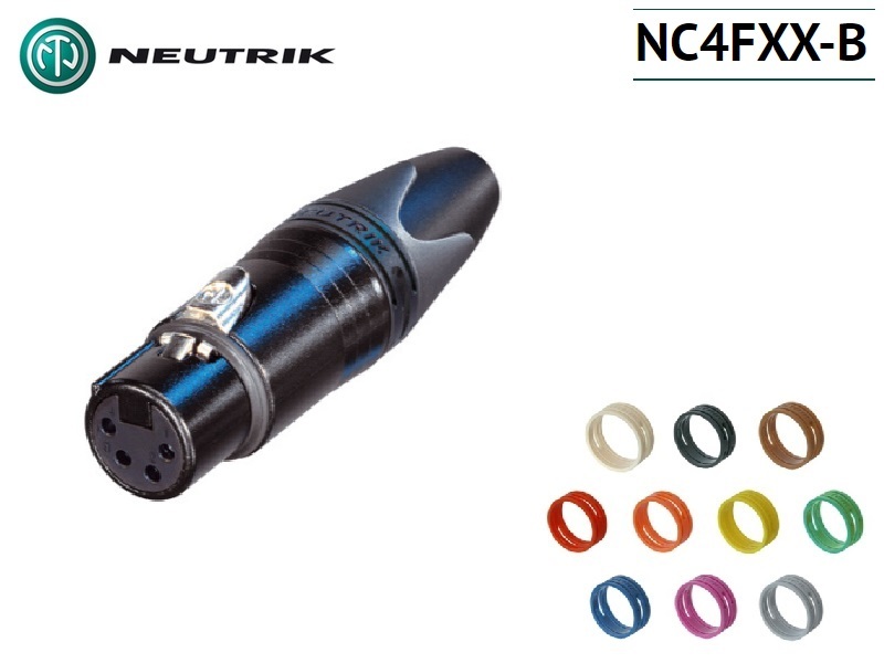 Neutrik NC4FXX-B XLR Female 3-pin Gold-plated Connector