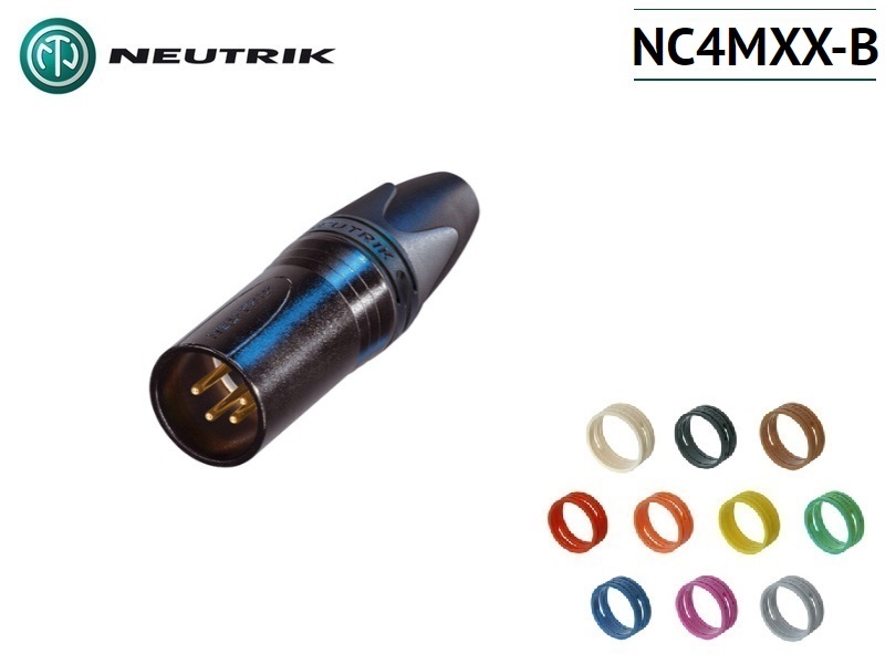 Neutrik NC3MXX-B XLR Male 3-pin Gold-plated Connector