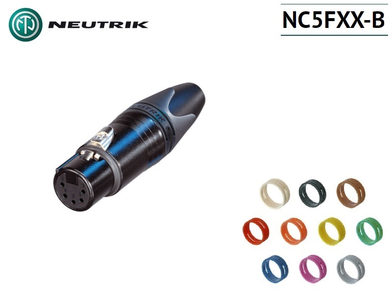 Neutrik NC5FXX-B XLR Female 5-pin Gold-plated Connector