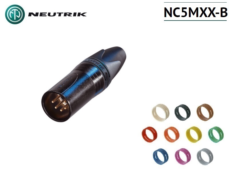 Neutrik NC4MXX-B XLR Male 3-pin Gold-plated Connector