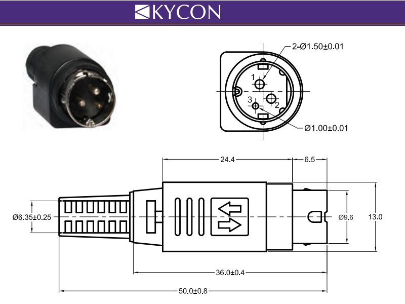 Kycon Kppx 3p Snap And Lock Connector