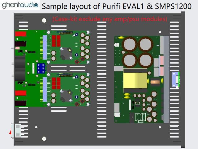 (C315b-S1a) DIY Stereo Case-kit for Purifi EVAL1 (Std)