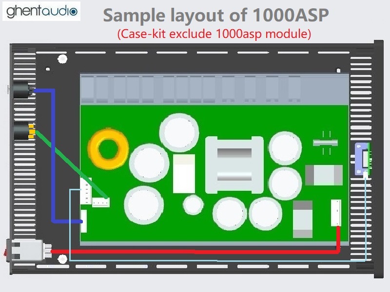 (BH315c-M1S) DIY Mono Case-kit for ICEpower 1000ASP (speakON)