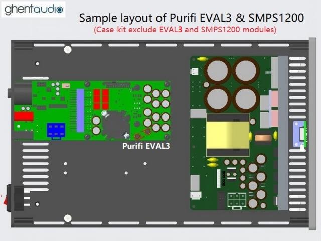 (B315b-M3) DIY Mono Case-kit for Purifi EVAL3