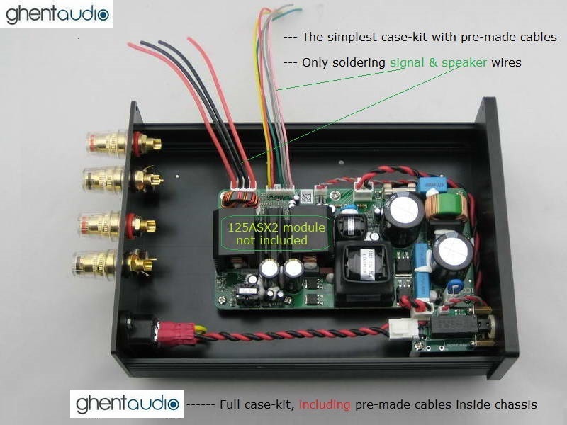 (A215-S2) DIY Stereo Case-kit for ICEpower 125ASX2