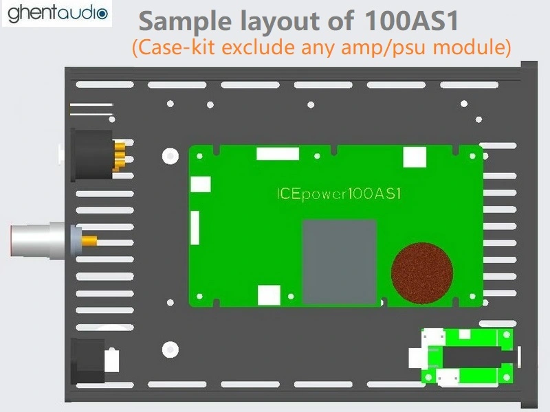 (A215-M3) DIY Stereo Case-kit for ICEpower 100AS1
