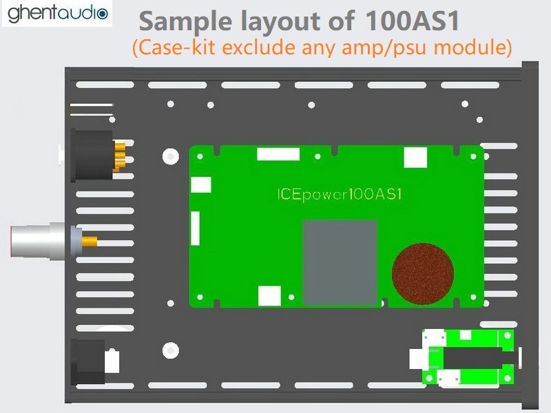 (A215-M3) DIY Stereo Case-kit for ICEpower 100AS1