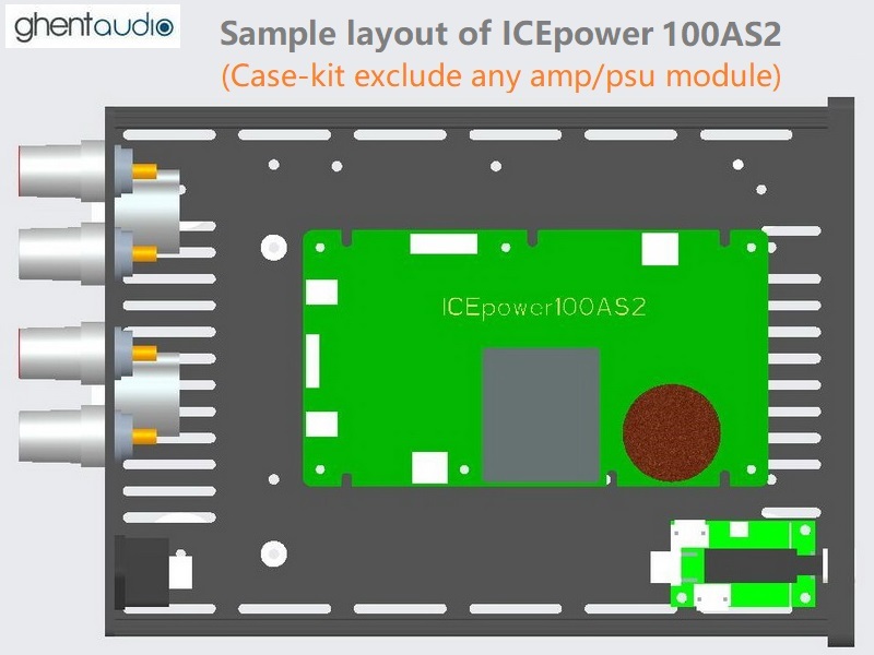 (A215-S3) DIY Stereo Case-kit for ICEpower 100AS2