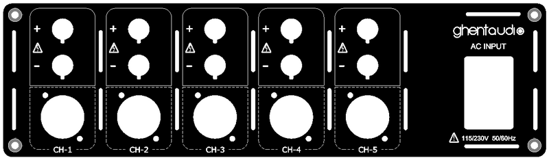 (DR1-BP5-1) 5CH Rear-plate for D-series