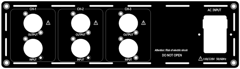 (DR1-SP3-1) 3CH Rear-plate(speakON) for D-series