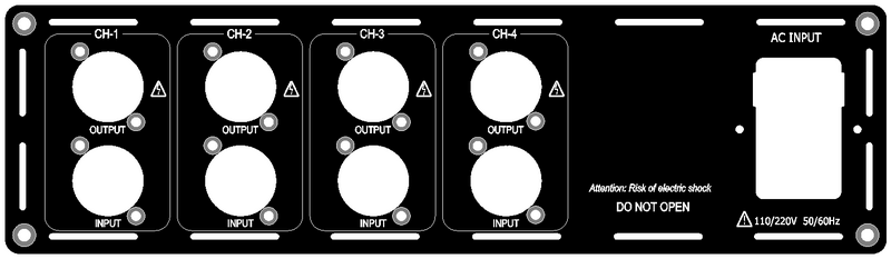 (DR1-SP4-1) 4CH Rear-plate(speakON) for D-series