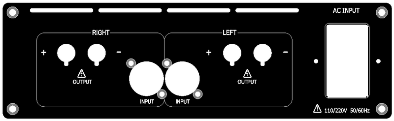 (CR1-EVAL1-3) Stereo Rear-plate (ext. Binding Posts) for C-series