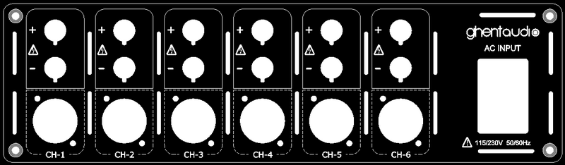 (DR1-BP6-1) 6CH Rear-plate for D-series