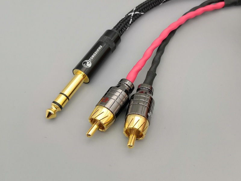 C06 --- 6.35mm TRS to Dual RCA Canare L-4E6S Y-cable